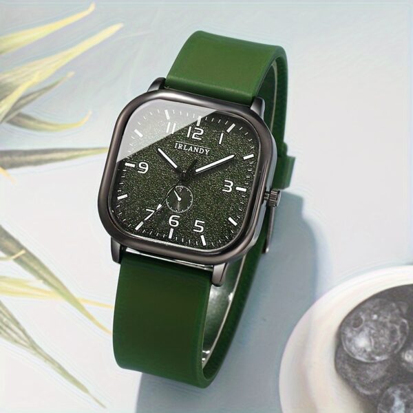 Chic Square Quartz Watch for Women - Casual Style with Digital Dial, Silicone Band - Perfect Gift for Mom & Friends on Valentine's, Easter, Mother's Day, Alloy Case, Ramadan, Birthdays, Leisure Style - Image 4