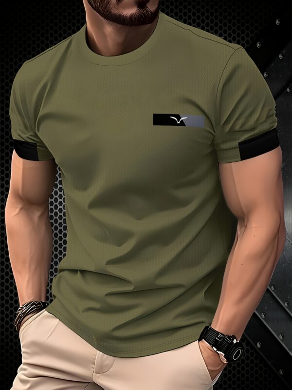 Dark Gray Goose Logo Men'S Stylish T-Shirt - Image 5
