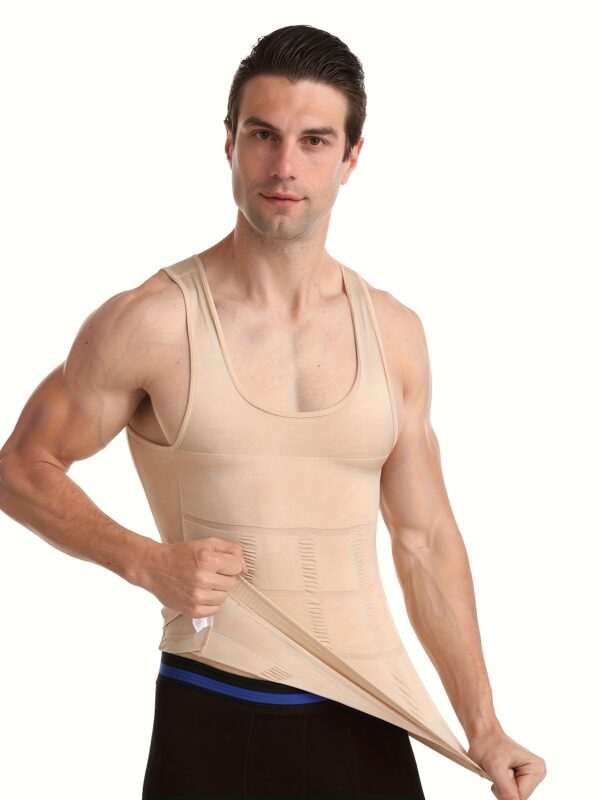 Men's Compression Body Shaper Tank Top, Slimming Vest - Image 6