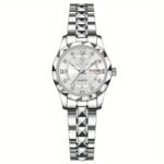BINBOND Women's Light Luxury Quartz Watch with Night Glow, Double Calendar, Stainless Steel Band & Blue Dial - Elegant Casual & Formal Watch for Casual Attire - Image 7