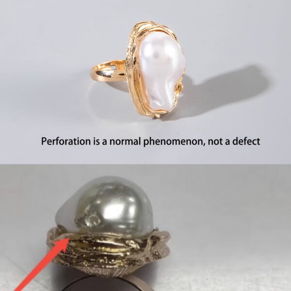 6pcs set of fashionable and flower-set Rhinestone rings, metal geometric irregular opening ring sets suitable for parties and gifts for friends - Image 6
