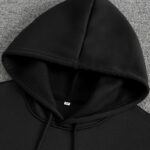 Men'S Autumn Winter Galaxy Print Hooded Sweatshirt, French Terry Fleece, 100% Polyester, Non-Stretch Knit Fabric, Loose Fit with Pocket Detail, Casual Sports Style Hooded Pullover - Image 9