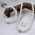 European and American Cross-border Imitation Pearl Necklace Bracelet Earrings Set Three-piece Set Foreign Trade Bride Accessories, for Wedding - Image 2