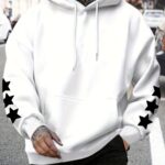 Men's Casual Street Style Hoodie - "Who Cares? Get Some Money" Graphic, Loose Fit, Long Sleeve, Polyester, Machine Washable - Perfect for Spring/Fall, Oversized Hoodie - Image 3