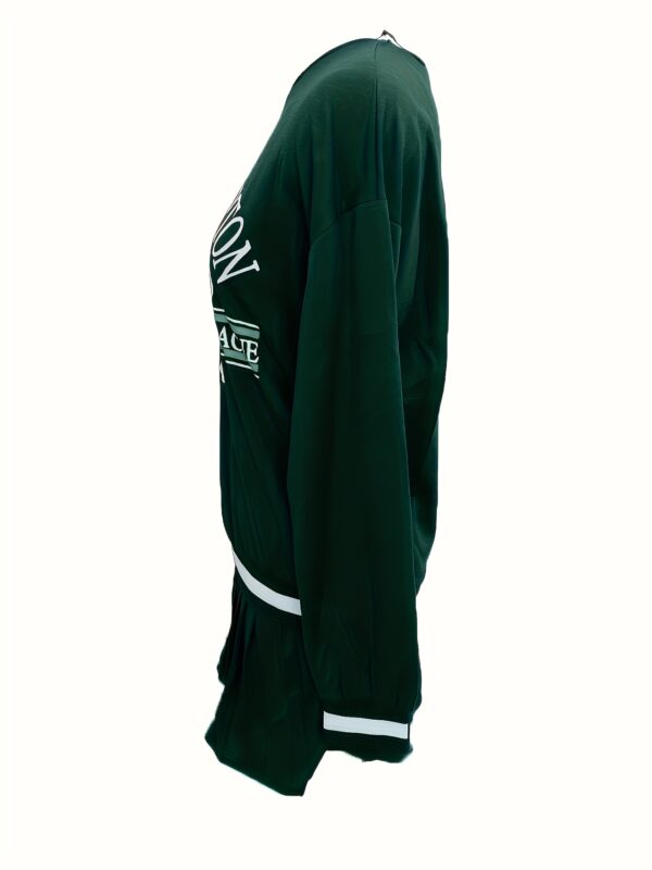 Printed Sweatshirt and Pleated Skirt Two-Piece Set - Image 9