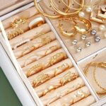 91pcs/114pcs Fashion Minimalist Luxury Metal Wind Hoop Earrings Set Hollow Layered Flower Ring Rhinestone Butterfly Bead Faux Imitation Pearl Pendant Necklace Beaded Bracelet Box Women's Jewelry Set for s Daily Party Friendship Birthday Gift No Box - Image 6