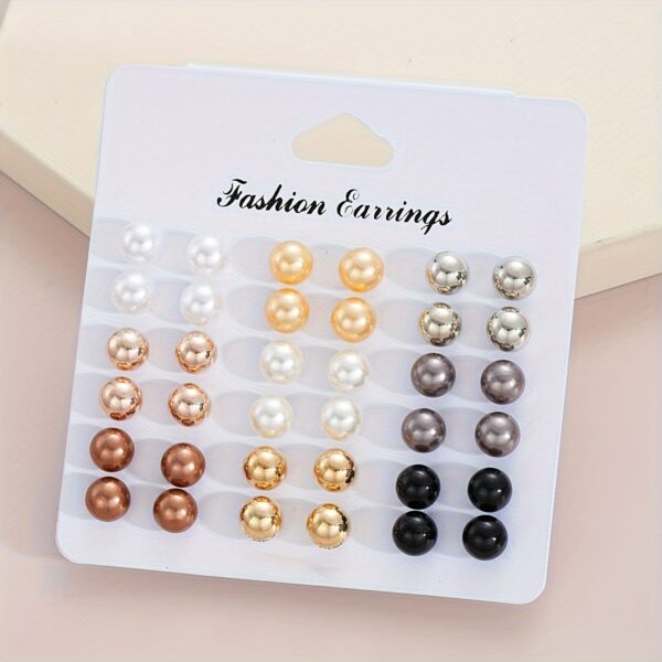 91pcs/114pcs Fashion Minimalist Luxury Metal Wind Hoop Earrings Set Hollow Layered Flower Ring Rhinestone Butterfly Bead Faux Imitation Pearl Pendant Necklace Beaded Bracelet Box Women's Jewelry Set for s Daily Party Friendship Birthday Gift No Box - Image 9