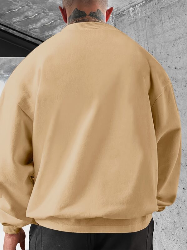 Men'S Casual Brooklyn Victory Graphic Crew Neck Sweatshirt - 100% Polyester Knit Non-Stretch Fabric Loose Fit Pullover - Image 4
