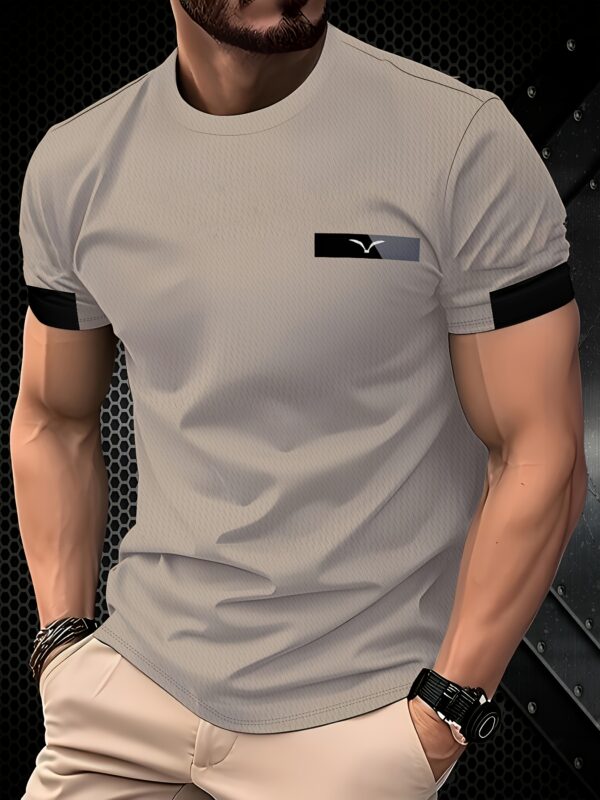 Dark Gray Goose Logo Men'S Stylish T-Shirt - Image 3