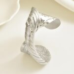 A Bold Twisted Line Design With A Matte Finish, This European And American Style Bangle Is Suitable For Daily Wear By Women. - Image 7