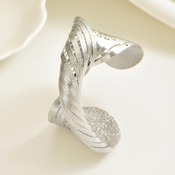 A Bold Twisted Line Design With A Matte Finish, This European And American Style Bangle Is Suitable For Daily Wear By Women. - Image 7