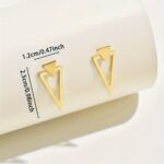 1 Pair Chic Minimalist Triangle Design Earrings - Versatile & Trendy, Alloy with Iron Posts, Perfect for Casual Attire - Image 4