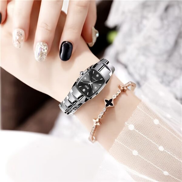 Square Rhinestone Quartz Watches Zinc Alloy Strap Zinc Alloy Pointer Zinc Alloy Dial Gifts For Women Men - Image 5