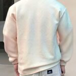Men's Fashion Casual Sweatshirt - Soft Polyester, Crew Neck, Long Sleeve, Gradient Color with Chevron Patch | Machine Washable, Ideal for Spring & Autumn - Image 7