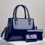Trendy And Versatile Women'S High-End Multi-Layer Bag Set, Featuring a Stylish Casual Crossbody, Shoulder Bag, And Large-Capacity Tote in a Glossy Patent Finish. - Image 5