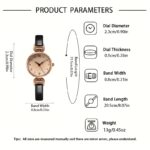 1pc Women's Faux Leather Band Round Dial Small Face Retro British Style Niche Luxury Quartz Watch, Suitable for Daily Wear - Image 2