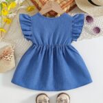 Summer Fashion Versatile Dress for Baby Girls, Featuring a Denim Sleeveless Design, Perfect for Outings And Embodying a Sweet, Princess-Like Style. - Image 2