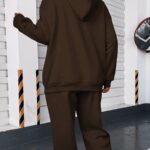 Casual Letter Print Sporty Pantsuits, Long Sleeve Drawstring Hoodie & Jogger Sweatpants Outfits, Women's Clothing - Image 8