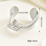 A Bold Twisted Line Design With A Matte Finish, This European And American Style Bangle Is Suitable For Daily Wear By Women. - Image 6