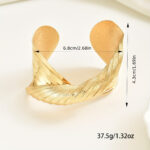 A Bold Twisted Line Design With A Matte Finish, This European And American Style Bangle Is Suitable For Daily Wear By Women. - Image 5