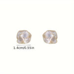 Elegant Camellia Flower Stud Earrings, Vintage Style, Alloy with 925 Silver Ear Post, Women's Fashion Jewelry, All-Season Accessory for Daily & Vacation Wear - Image 6