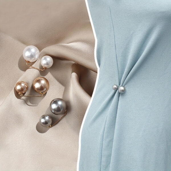 1/3pcs Brooches Dress Skirt Waist Tightening Brooch Pin Pants Anti-Exhaust Button Brooch Accessories - Image 4