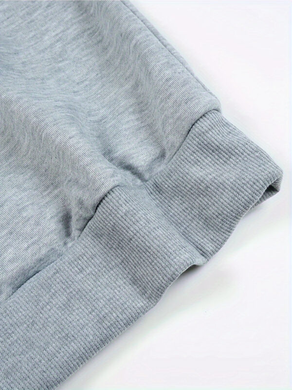 Men's Casual Sweatshirt with "Never Give Up" Print, Polyester 100% Knit Fabric, Elastic Round Neck, Regular Fit Long Sleeve Hoodie Top - Image 10