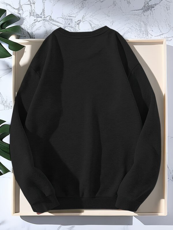 Men's Casual Sweatshirt with "Never Give Up" Print, Polyester 100% Knit Fabric, Elastic Round Neck, Regular Fit Long Sleeve Hoodie Top - Image 6