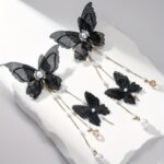 1 Pair Fashionable Ballet Butterfly Pendant Earrings for Women, Holiday Gift Party Jewelry, Bohemian Vintage Style, Alloy with Synthetic Gemstone, Stainless Steel Ear Hook, All-Season Wear - Image 9