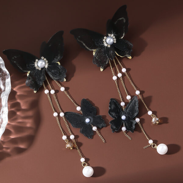 1 Pair Fashionable Ballet Butterfly Pendant Earrings for Women, Holiday Gift Party Jewelry, Bohemian Vintage Style, Alloy with Synthetic Gemstone, Stainless Steel Ear Hook, All-Season Wear - Image 10