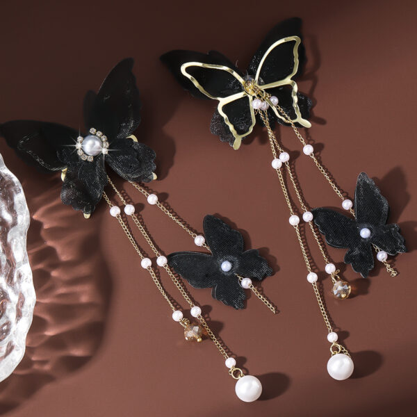 1 Pair Fashionable Ballet Butterfly Pendant Earrings for Women, Holiday Gift Party Jewelry, Bohemian Vintage Style, Alloy with Synthetic Gemstone, Stainless Steel Ear Hook, All-Season Wear - Image 11