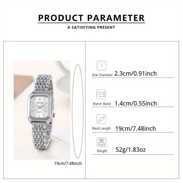 Fashion Classic Five-Bezel Bracelet Watch Square Fashion Watch A Must-have for women - Image 6